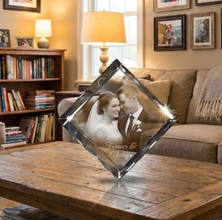 Crystal Cube (Diamond Cut) - Large