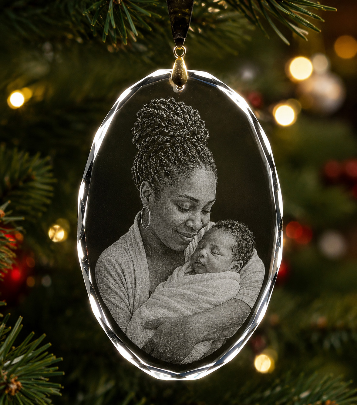 Crystal Ornament - Oval