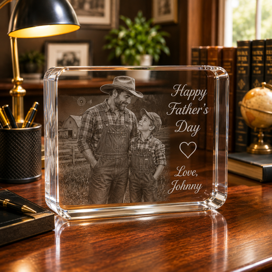 Crystal Paperweight - Small Square