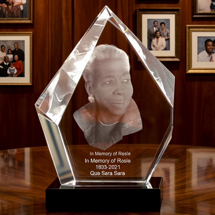 Crystal Prestige Award - Large w/ Light Base